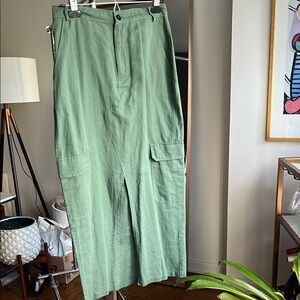 Zara Green Cargo skirt